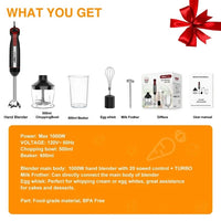 Load image into Gallery viewer, 5-in-1 Immersion Hand Blender Set 1000W - Turbo Mode &amp; 20 Speeds
