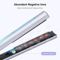 Load image into Gallery viewer, Round Flat Iron for Hair, Infrared Hair Iron 2 in 1
