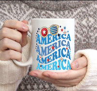 Load image into Gallery viewer, Celebrate Independence Day with Our Patriotic 4th of July Mug 11 oz
