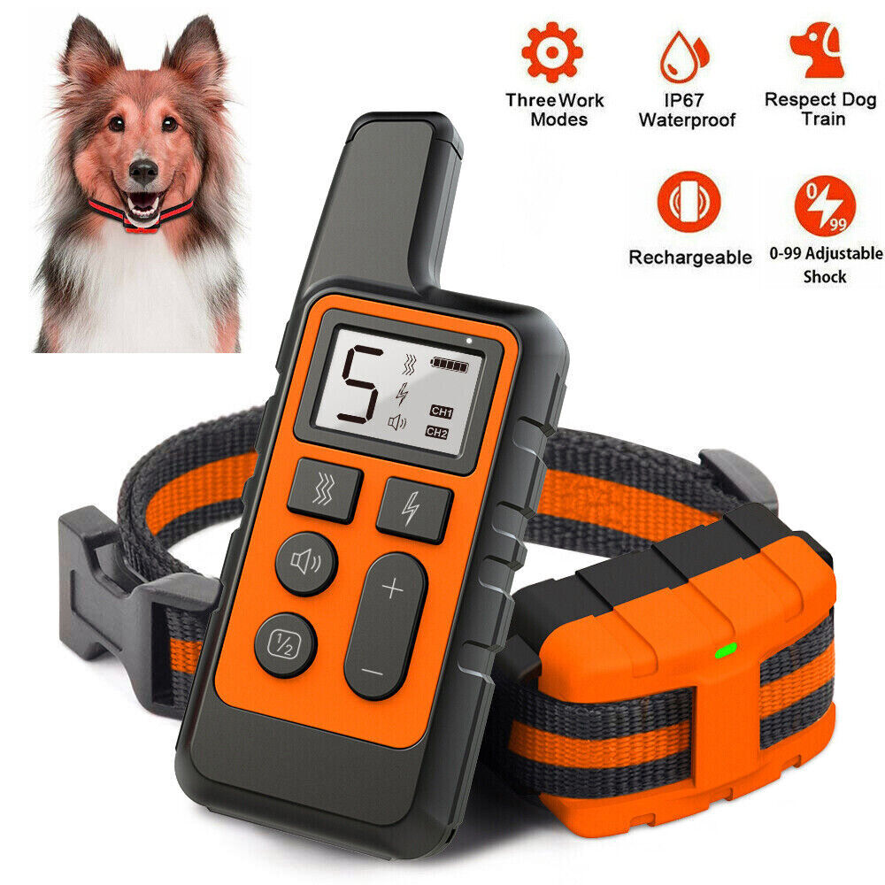 2700 FT Dog Shock Training Collar Rechargeable Waterproof