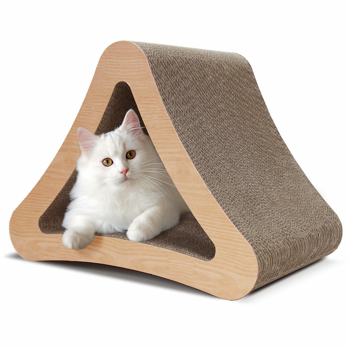 ScratchMe Triangle Cat Scratcher Post Scratching Board Prevents Furniture Damage