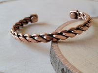 Load image into Gallery viewer, Two-piece set of pure copper magnetic bracelets
