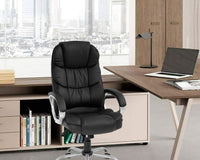 Load image into Gallery viewer, Black Leather Office Chair
