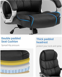 Load image into Gallery viewer, Black Leather Office Chair
