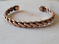 Load image into Gallery viewer, Two-piece set of pure copper magnetic bracelets
