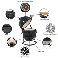 Load image into Gallery viewer, Outdoor BBQ Grill Charcoal Barbecue Pit Patio Backyard Camping Meat Cook Smoker
