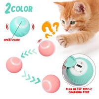 Load image into Gallery viewer, Automatic Rolling Cat Ball Interactive Smart Cat Toy Self-Moving Kitten Toys Pet
