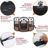 Load image into Gallery viewer, Portable Pet Playpen Foldable Dog Cat Playpen Camping Tent Kennel Crate
