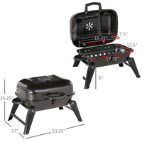 Load image into Gallery viewer, Portable Tabletop Charcoal Grill BBQ Camping Picnic Cooker Air Vent Outdoor
