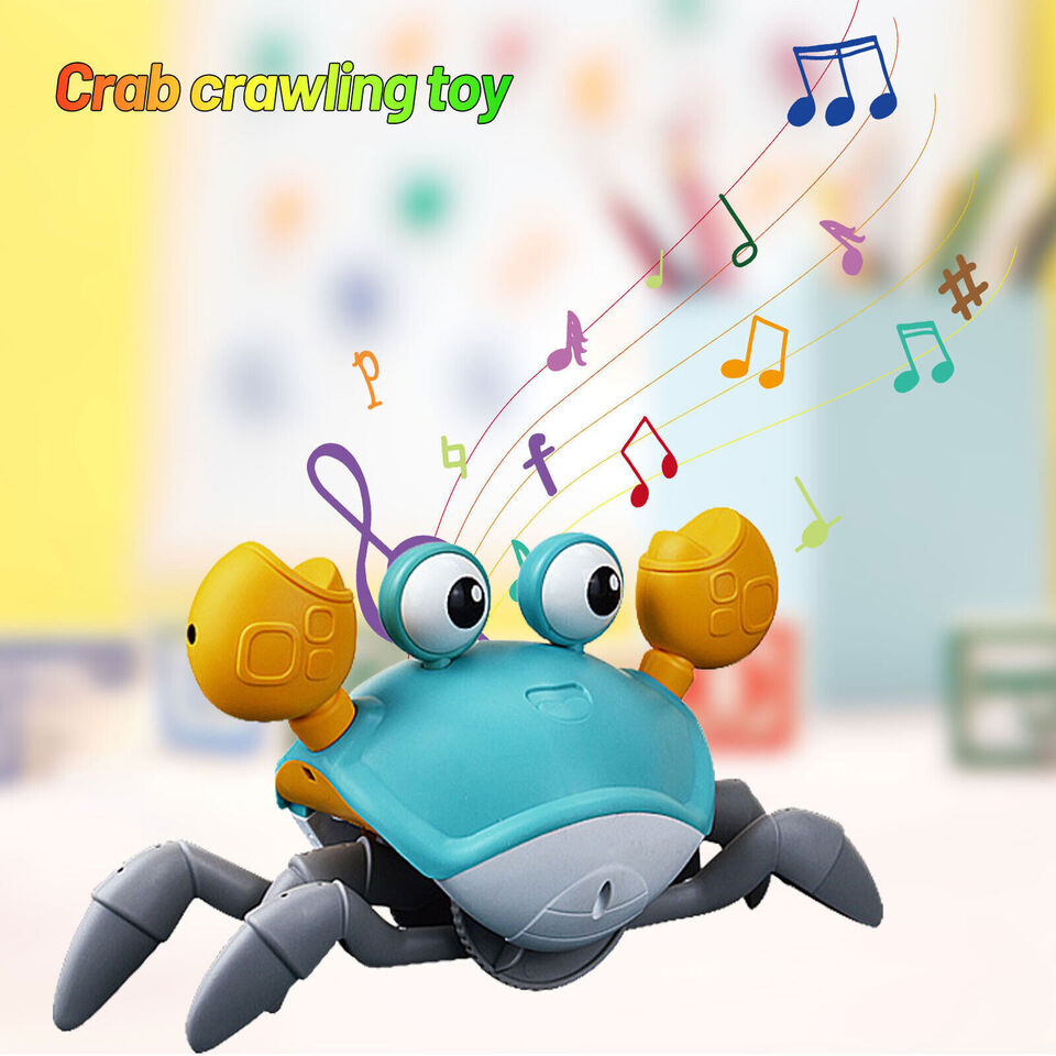 Crawling Crab Interactive Walking Dancing Toy Clockwork Baby Kids Toys