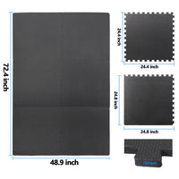 Load image into Gallery viewer, 24&#39;&#39;L x24&#39;&#39;W x 0.5&#39;&#39;Puzzle Exercise Floor Mat Interlocking EVA Foam Tile 6 Piece
