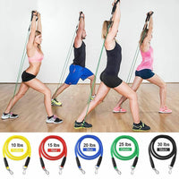 Load image into Gallery viewer, 11 PCS Resistance Band Set Yoga Pilates Abs Exercise Fitness Tube Workout Bands
