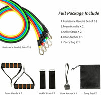 Load image into Gallery viewer, 11 PCS Resistance Band Set Yoga Pilates Abs Exercise Fitness Tube Workout Bands
