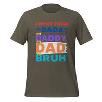 Load image into Gallery viewer, UNISEX T-SHIRT - I WENT FROM DADA TO DADDY TO DAD TO BRUH
