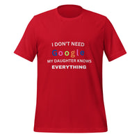 Load image into Gallery viewer, UNISEX T-SHIRT - I DON&#39;T NEED GOOGLE MY DAUGHTER KNOWS EVERYTHING
